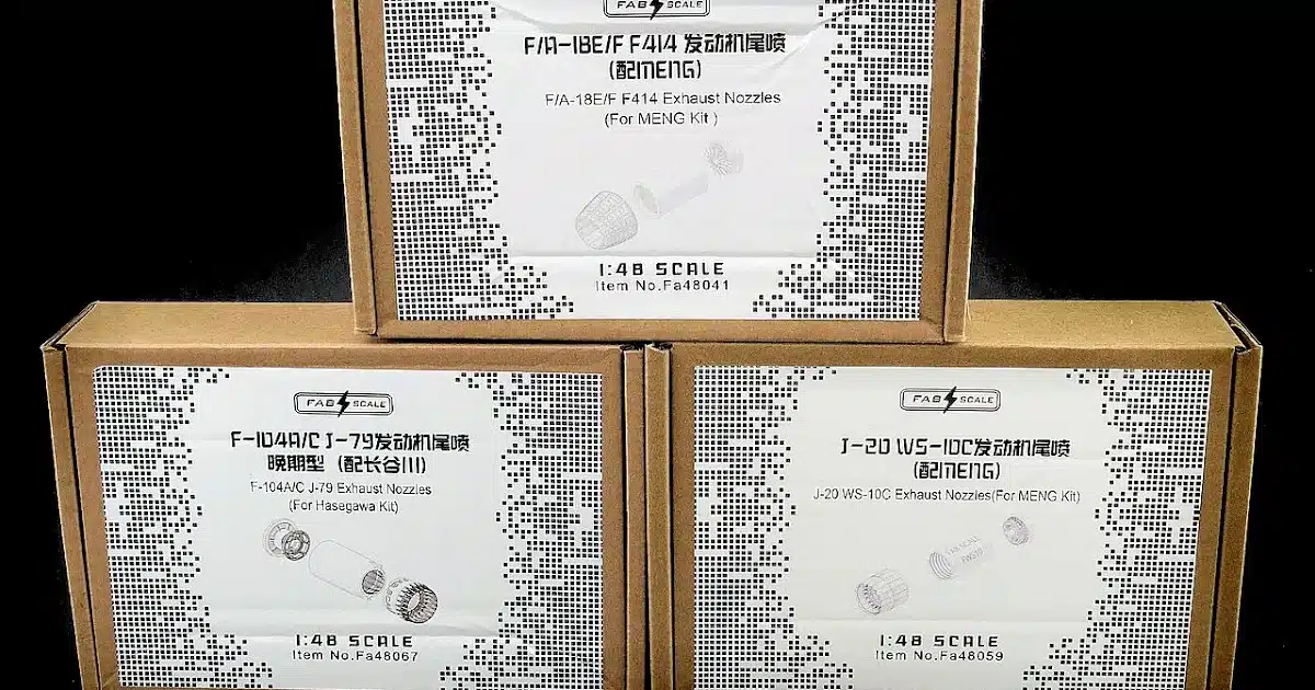 3D Printed Aircraft Exhaust Nozzles from FAB Scale in 1/48th...