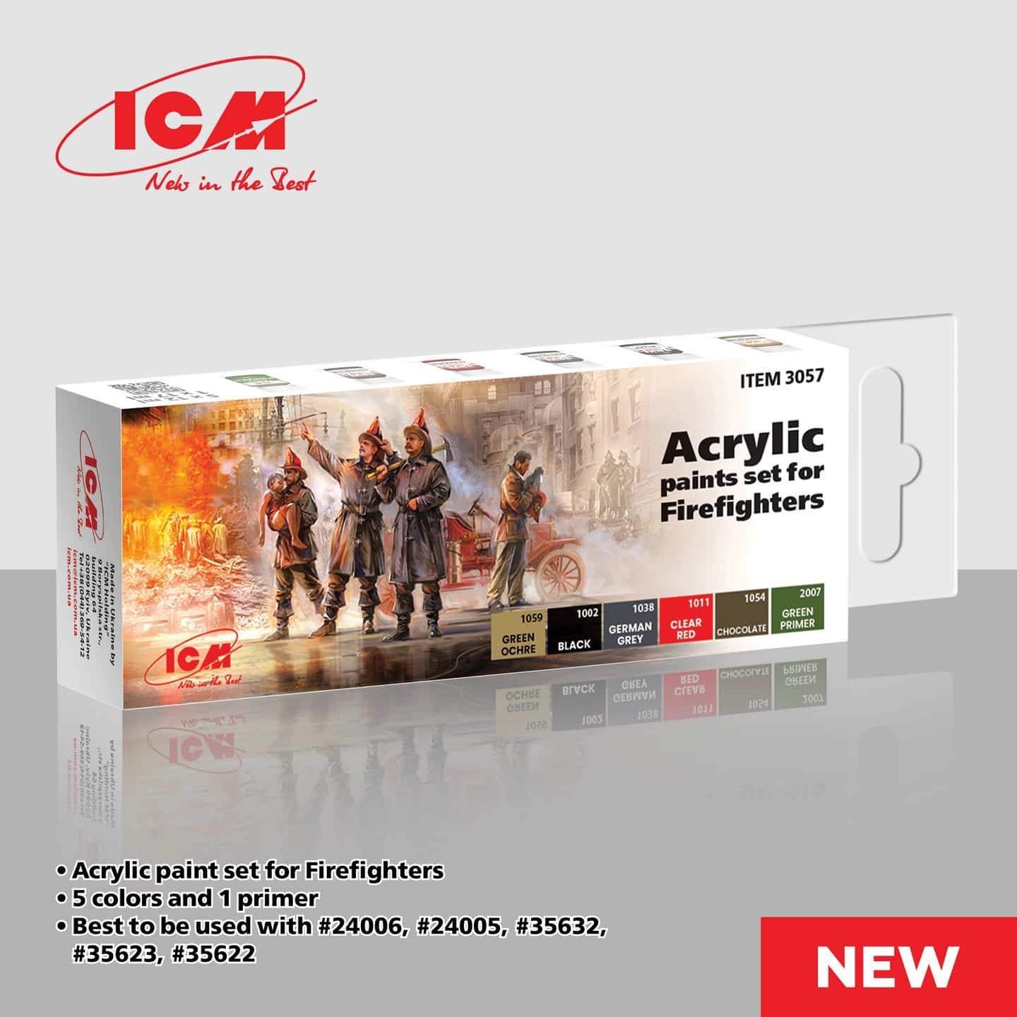 SOON ON SALE! Acrylic paints set for Firefighters