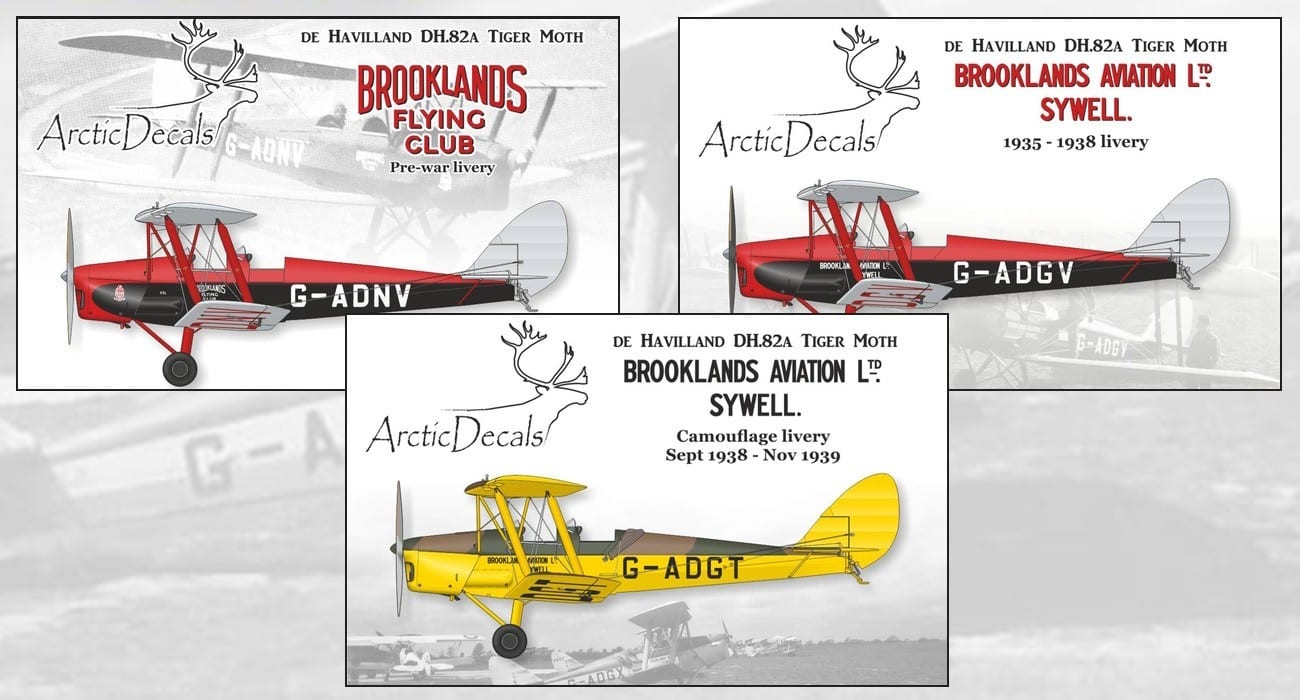 1:32 Brookland Tiger Moths Decals & Masks