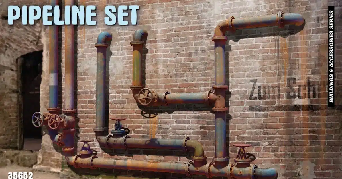 MiniArt's pipeline set in 1/35th scale...