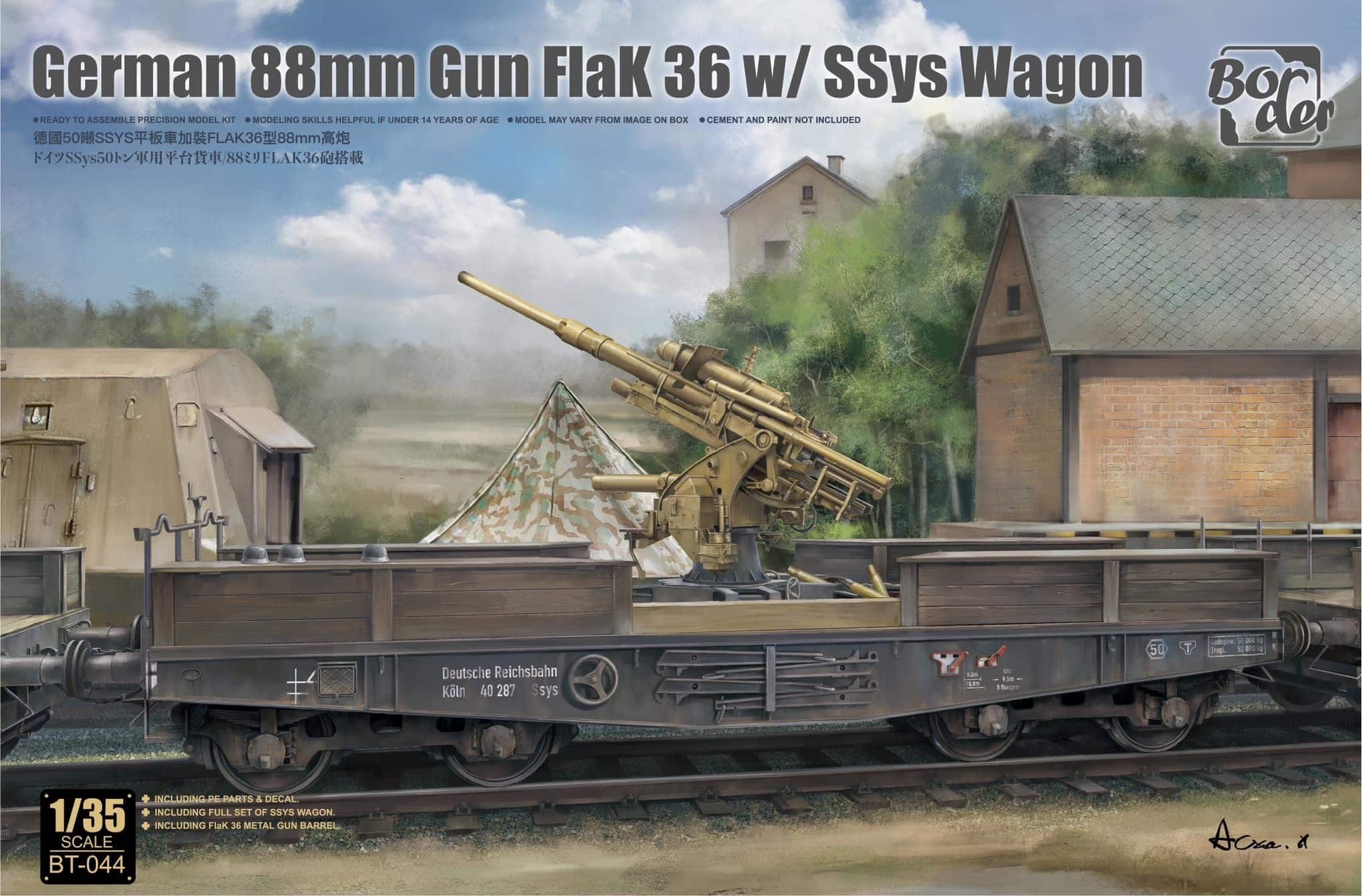Border Flak 36 on SSys Wagon