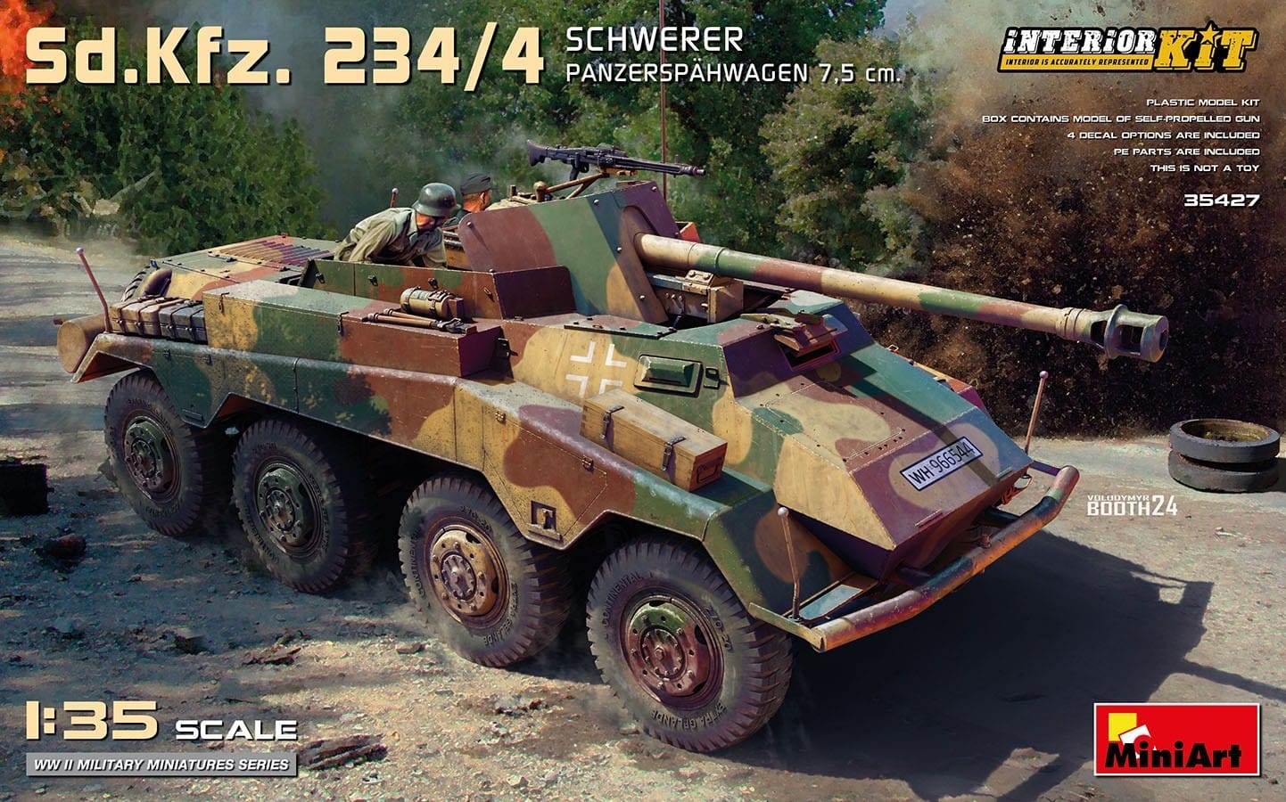 MiniArt 35427 Sd.Kfz. 234/4 Schwerer Panzerspahwagen 7,5 cm. Interior Kit