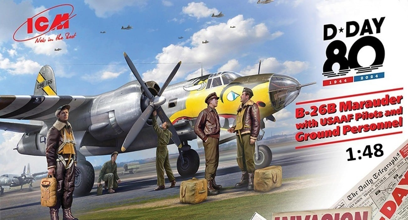 B-26B Marauder and USAAF Ground Personnel on Sale