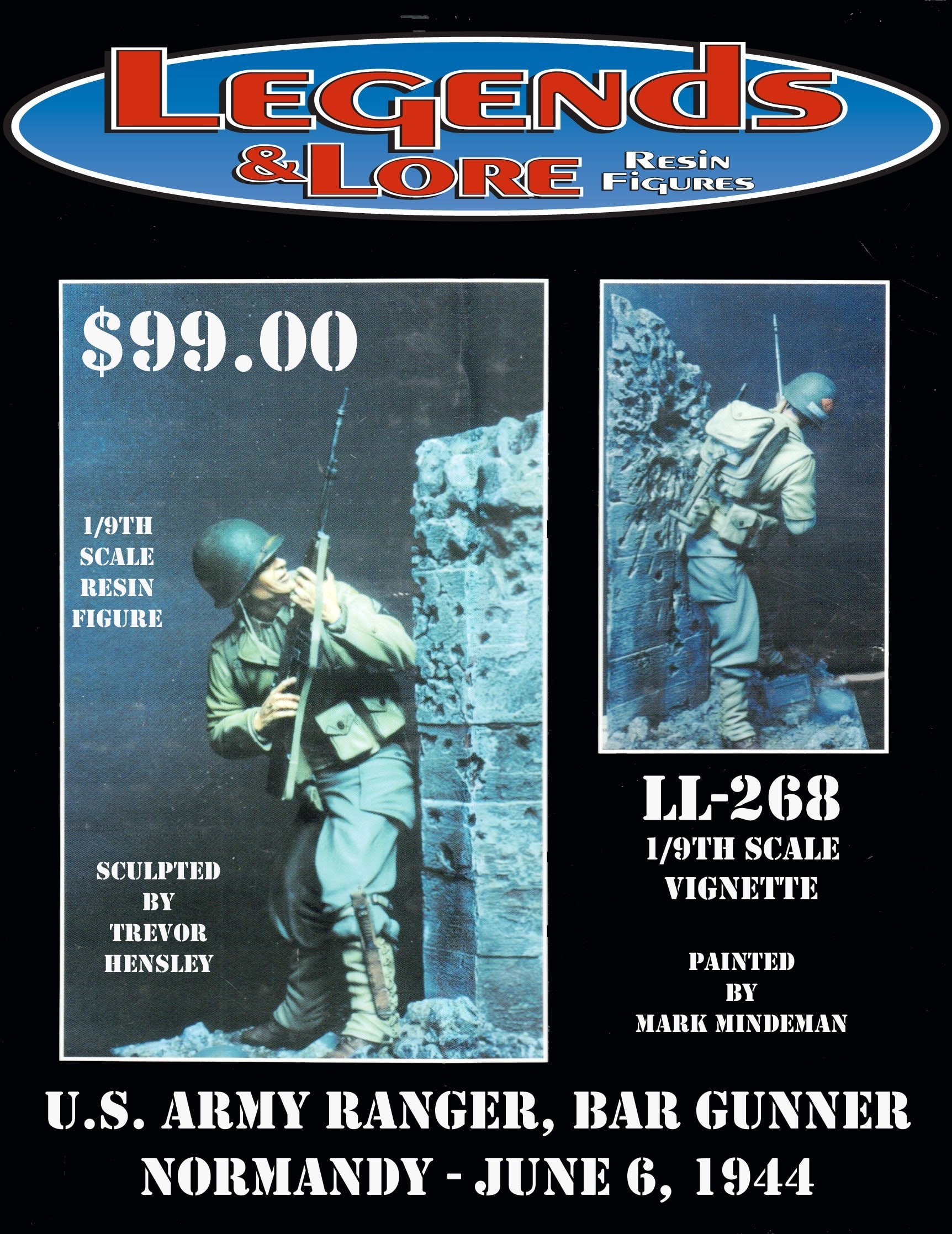 US Army Ranger B.A.R Gunner, Pointe du Hoc, Normandy, 1944