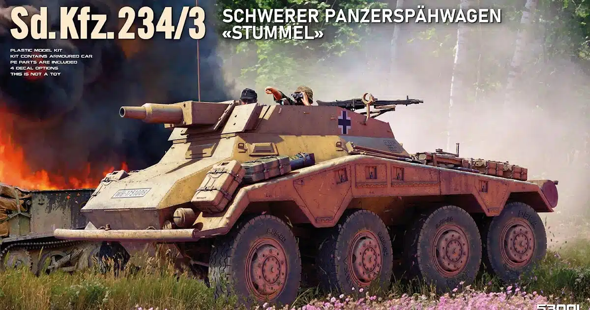 MiniArt's 35th scale Sd.Kfz.234/3 Schwerer Panzerspahwagen.