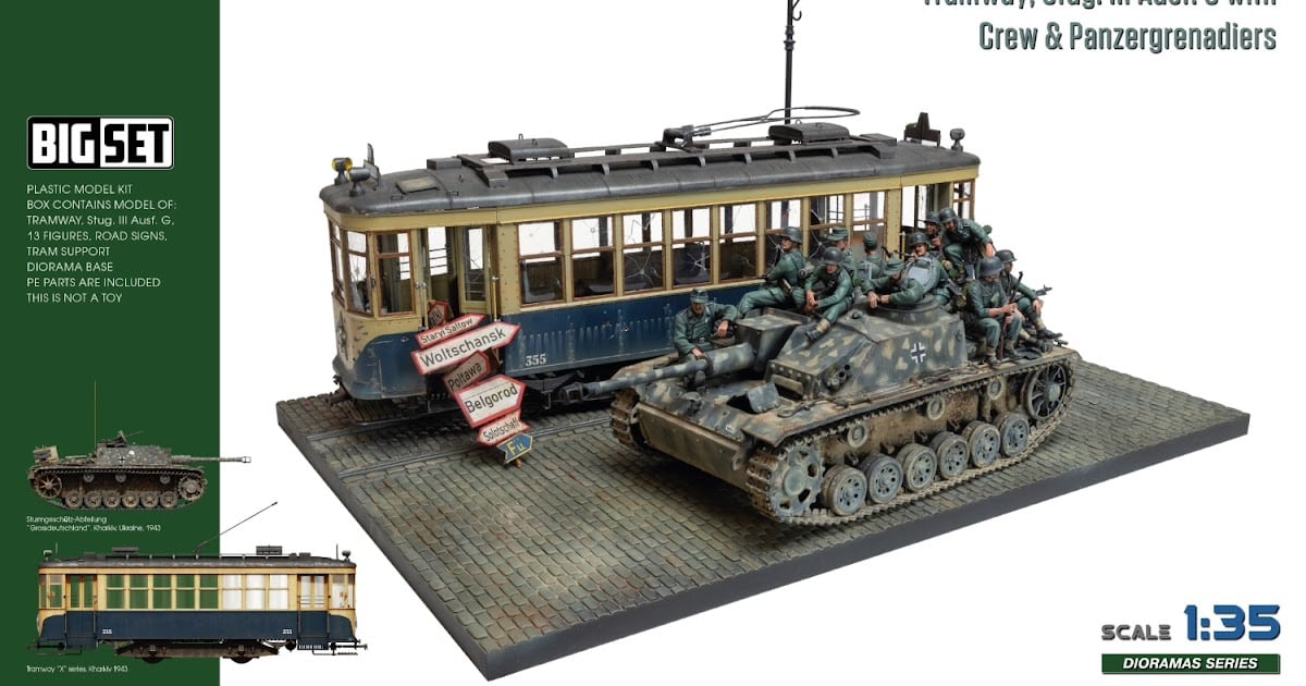 Tram & Stug III Ausf. Big Set. Big Set..