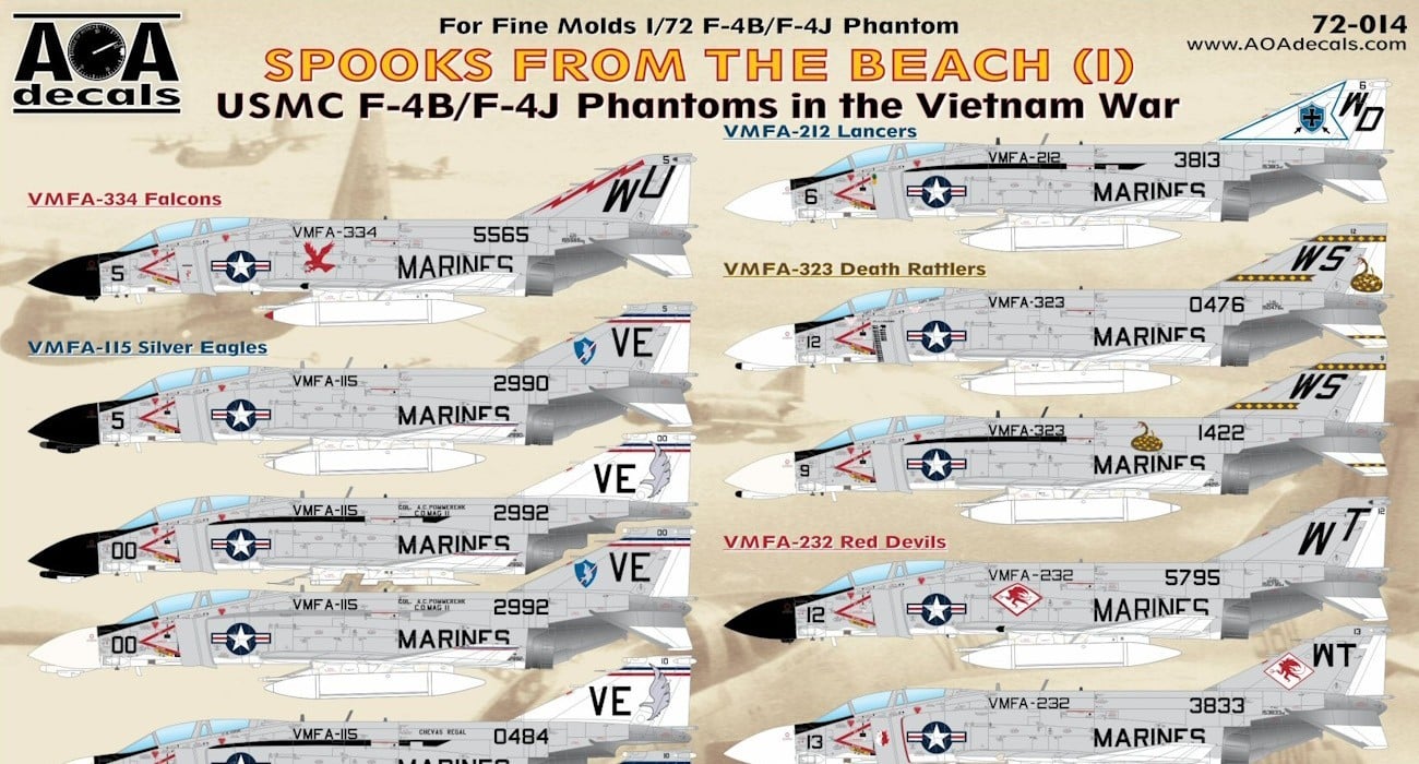Decals - USMC Phantoms during the Vietnam War