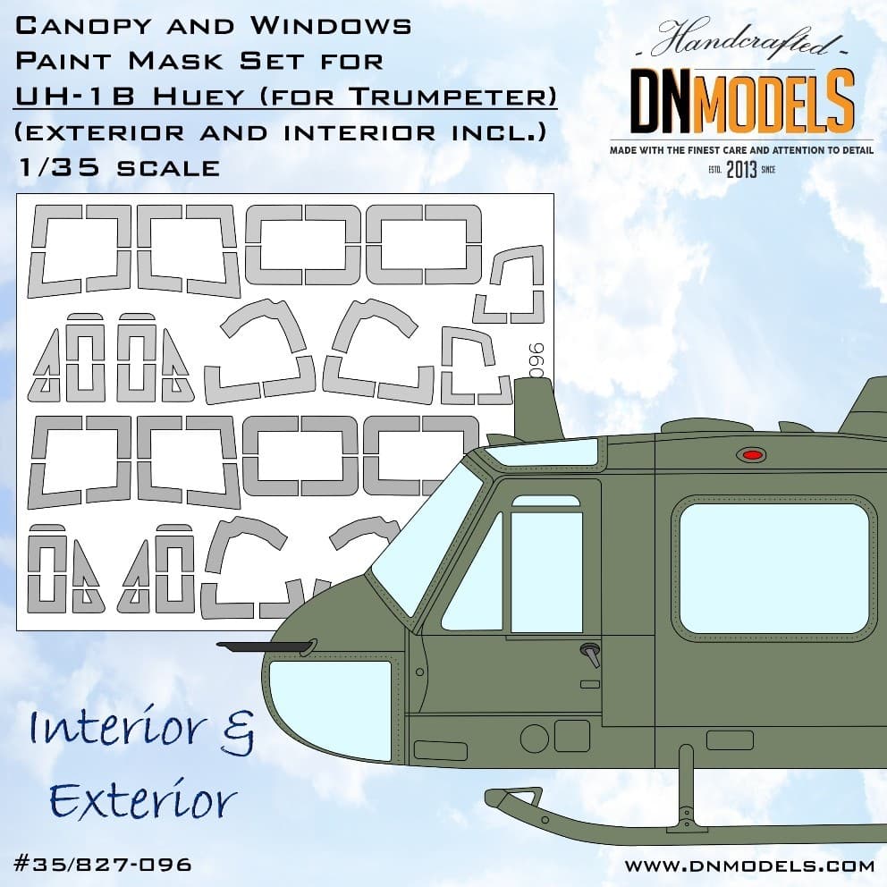 Huey Canopy & Windows Paint Mask Set