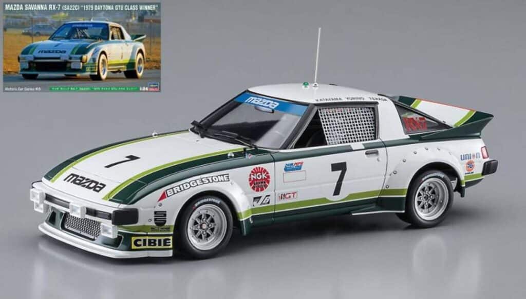 KIT DA MOUNTARE in Scala COMPATIBILE WITH Mazda Savanna RX-7(SA22C), 1979 Daytona GTU Class winner KIT 1:14 Hasegawa Ha21146