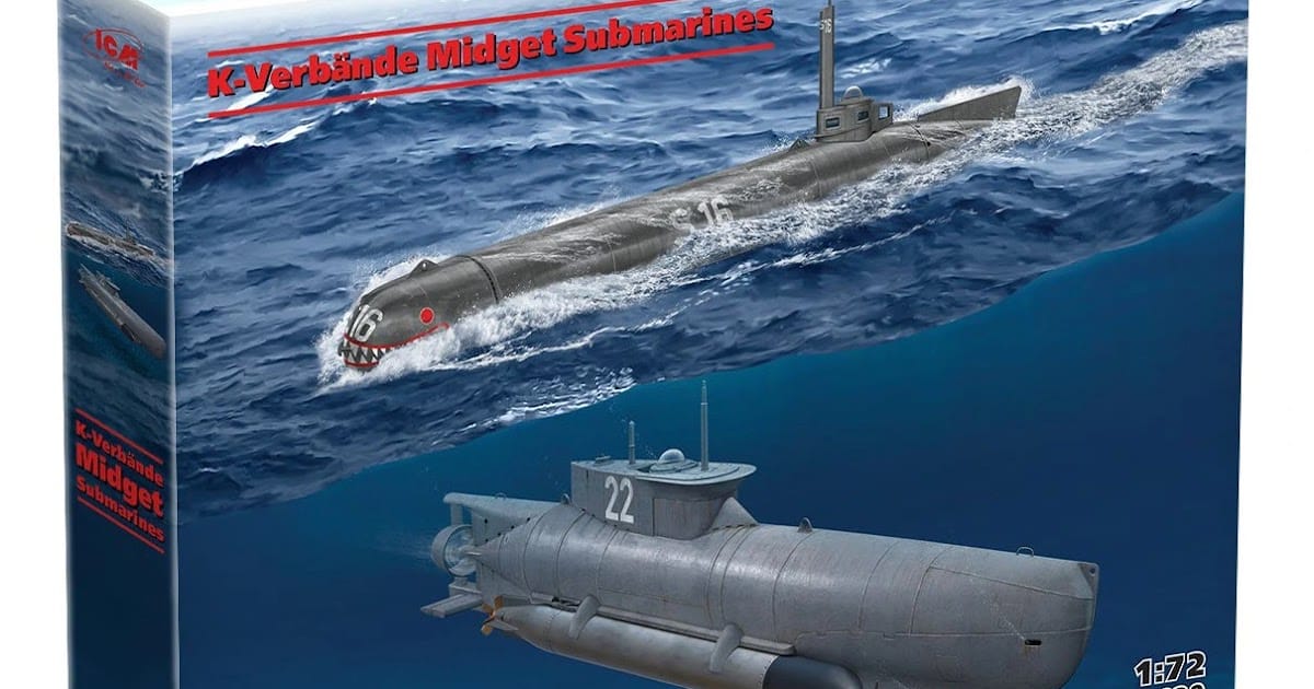 ICM offers 1/72nd-scale K-Verbande Submarines in a 1/72nd scale.