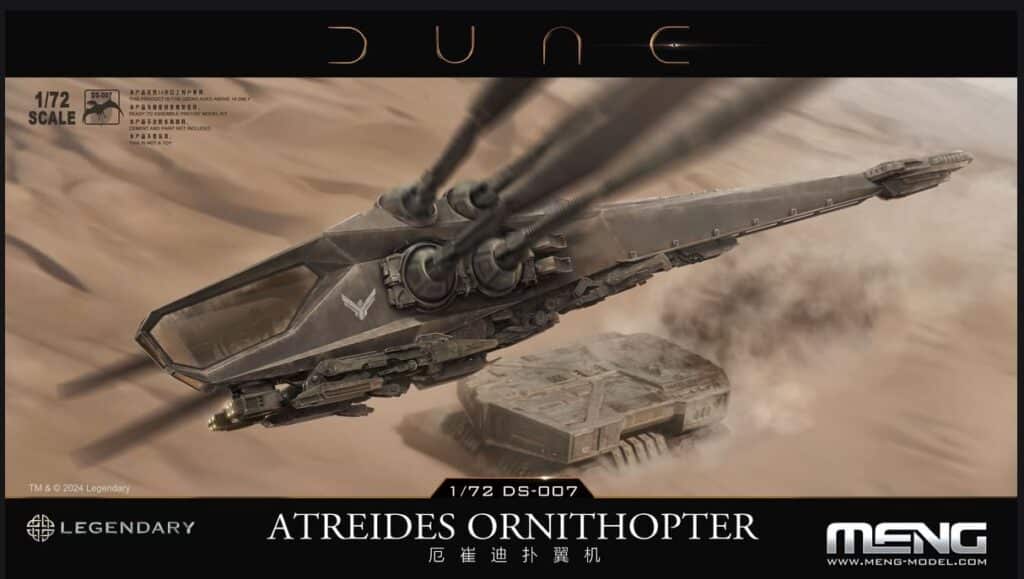 Unpainted MENG DUNE Atreides Ornithopter