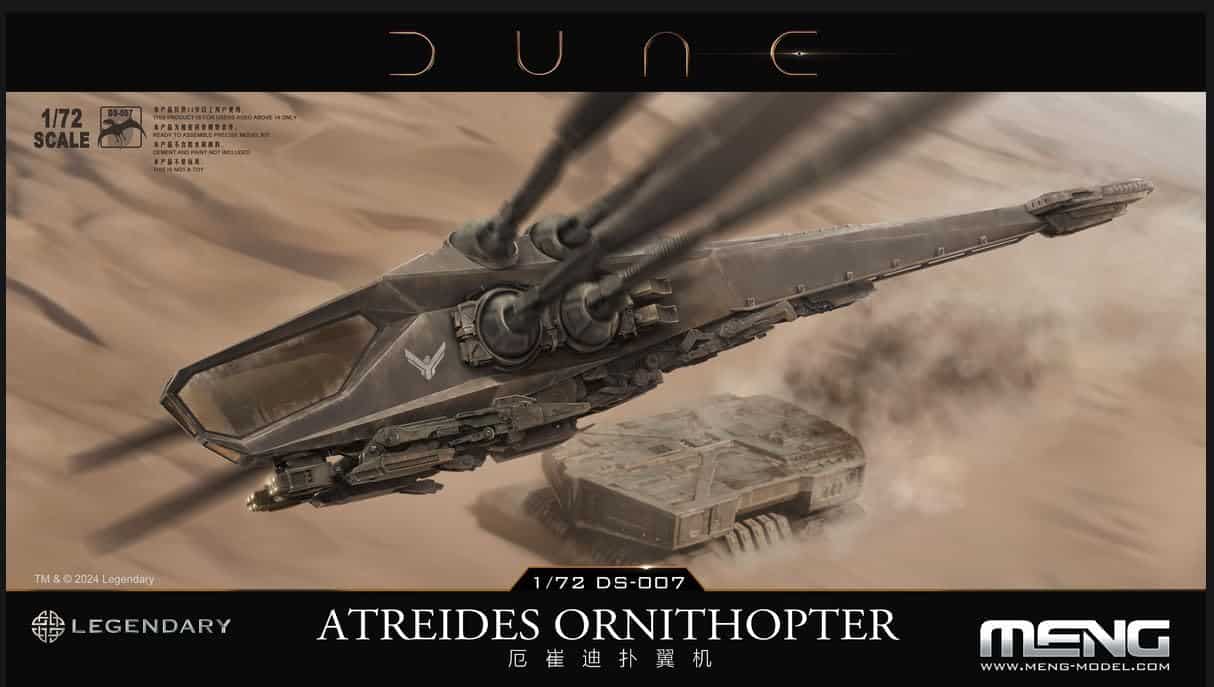 Unpainted MENG DUNE Atreides Ornithopter