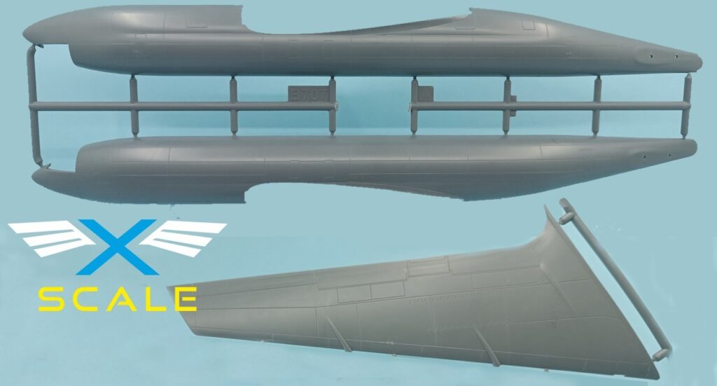 https://aeroscale.net/news/boeing-707-120-sprue-shots





         1:144


		 X-Scale Models


New Kits Cold War









                Boeing 707-120 Sprue Shots































                Litespeed
Editor

Posted on 1 Hour Ago





Views: 122







X-Scale Models posted on Facebook test shots of Boeing 707-120, the first production model in 1:144 scale.

























What livery options are available? Please note that this is the early B707120 and not 120B. Please post a link if you have any good images of this livery.









































































































































                                X-Scale
                                1:144
                                Boeing
                                707






WHAT IS YOUR REACTION?








                0





                    AWESOME!






                0





LOVED






                0





NICE






                0





                    HELFUL






                0





PASS

















  		window.DiscourseEmbed =  {discourseUrl: 'https://forums.kitmaker.net/',
                     discourseEmbedUrl: 'https://aeroscale.net/news/boeing-707-120-sprue-shots' };

	  (function


  document.getElementsByTagName('body')[0]).appendChild(d);
	  )


;









Supporter Advertisement



/* Magazine Style */ var k=decodeURIComponent(document.cookie),ca=k.split(';'),psc="";for(var i=0;i