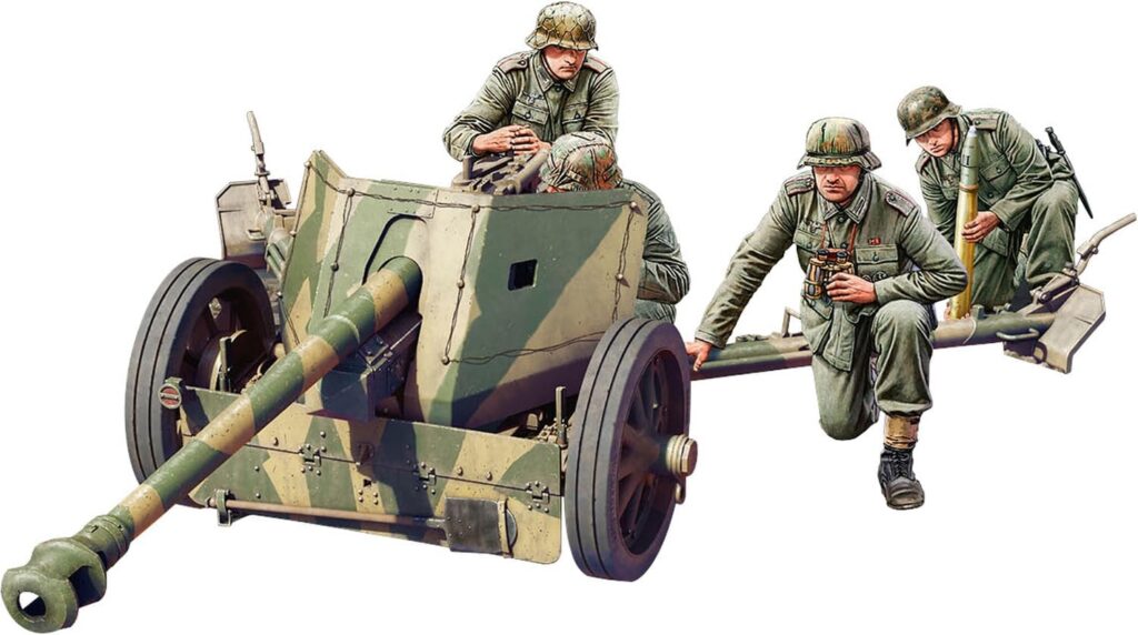 Miniart 1:35 German 7.5cm PaK40 Mid with Artillery crew