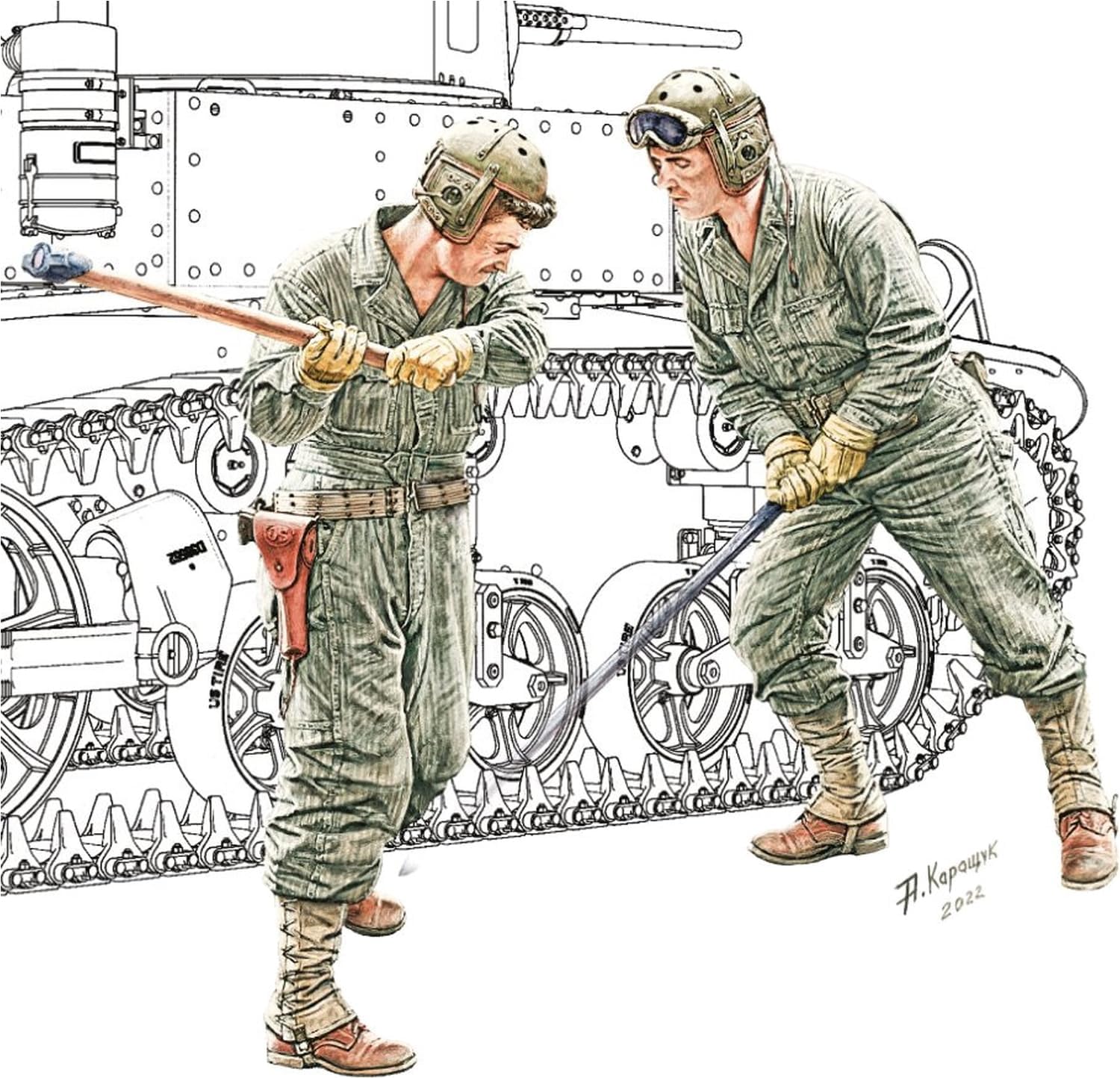MiniArt U.S. Tank Chassis Repair crew