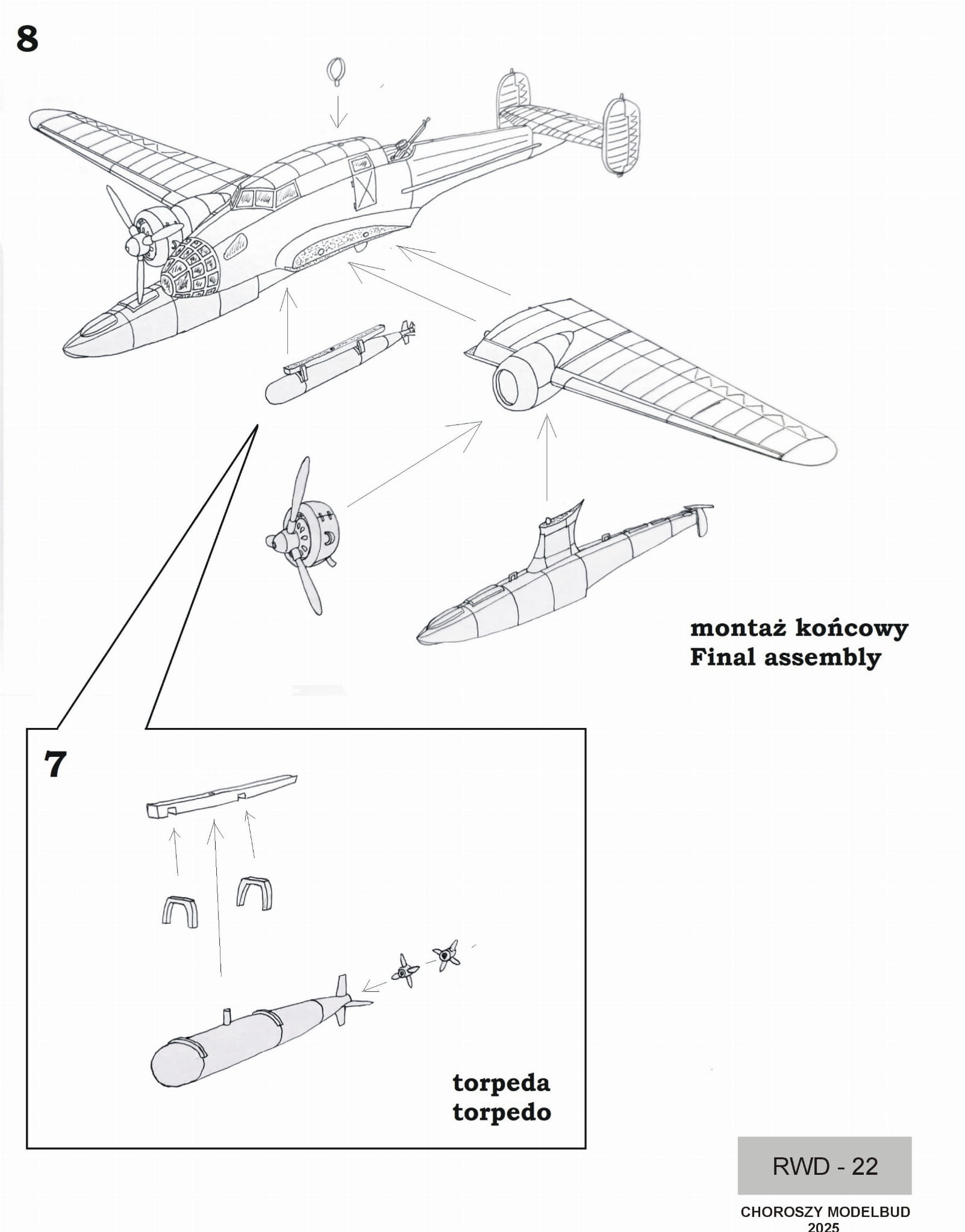 Choroszy Modelbud Releases 1-72 RWD-22 Polish Floatplane Instruction-2