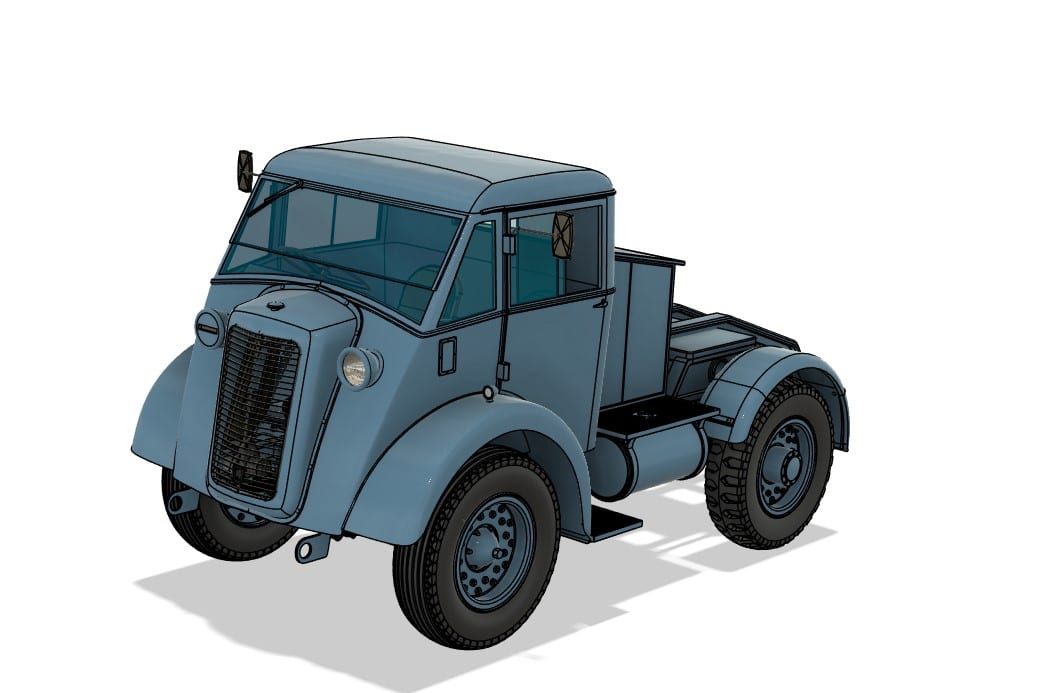 Commer Q2 R.A.F. Tractor 3D Print