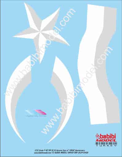 F-4E Phantom II Terminator 50th Service Year of TURAF Anniversary Decals-3