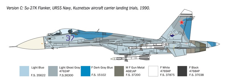 Italeri SU - 33D Flanker-D Color Schema-3