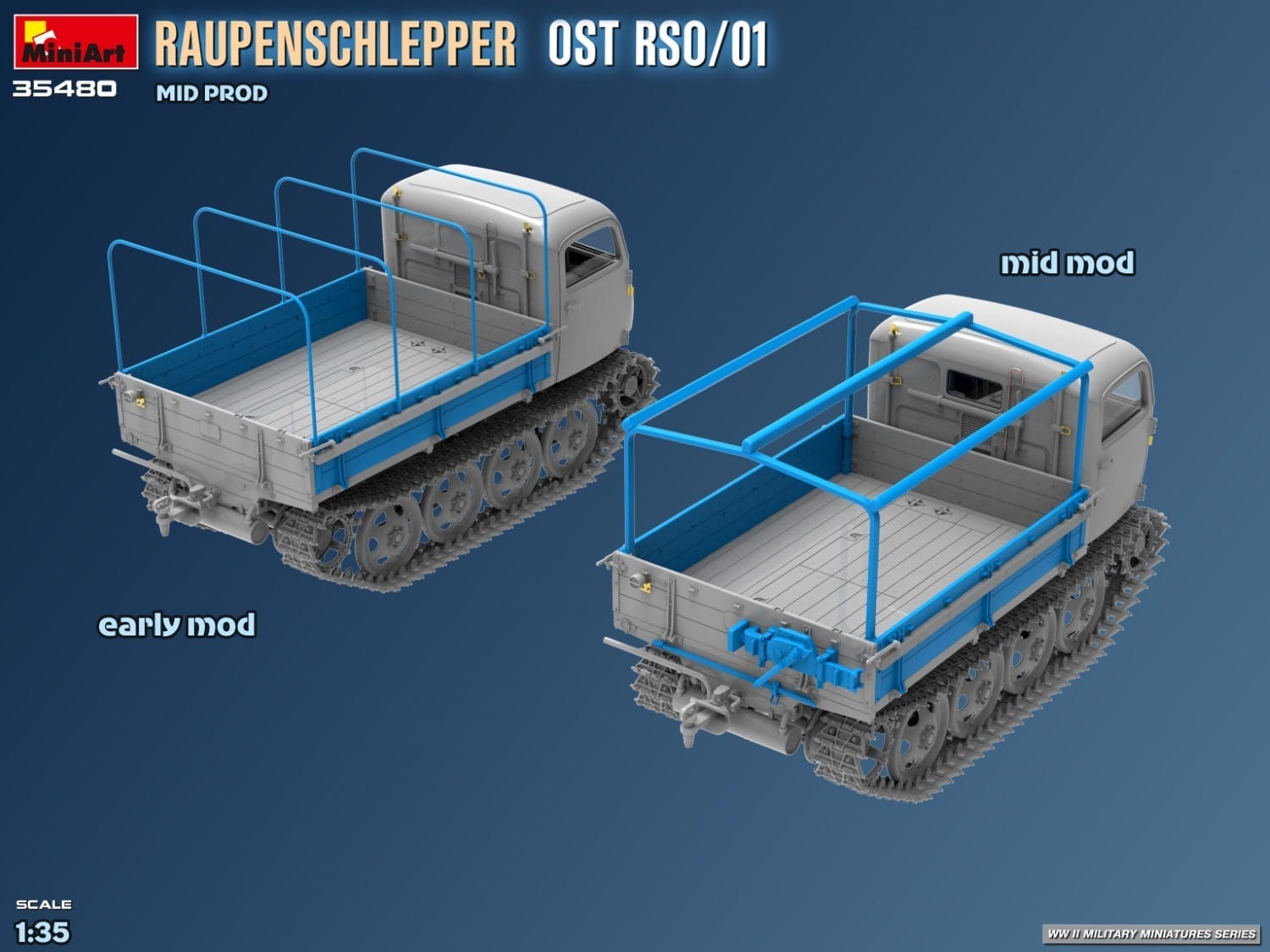 MiniArt Announces 135 Raupenschlepper Ost RSO01 Mid-Prod CAD-4