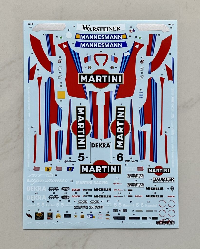SK24215 Alfa Romeo 155 V6 Ti ITC 1996 Martini Alfa Corse Decals