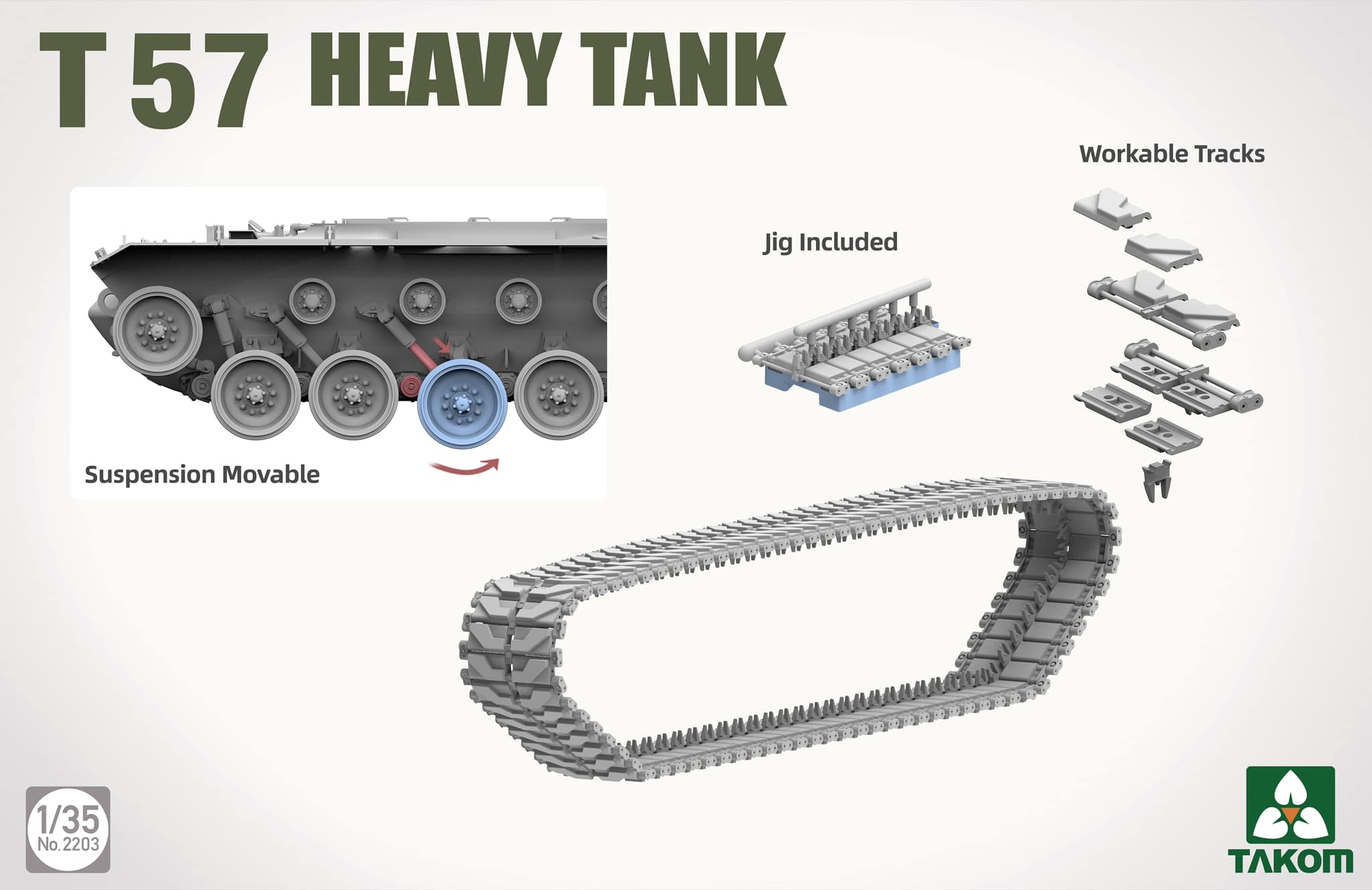 Takom T 57 Heavy Tank Parts-2