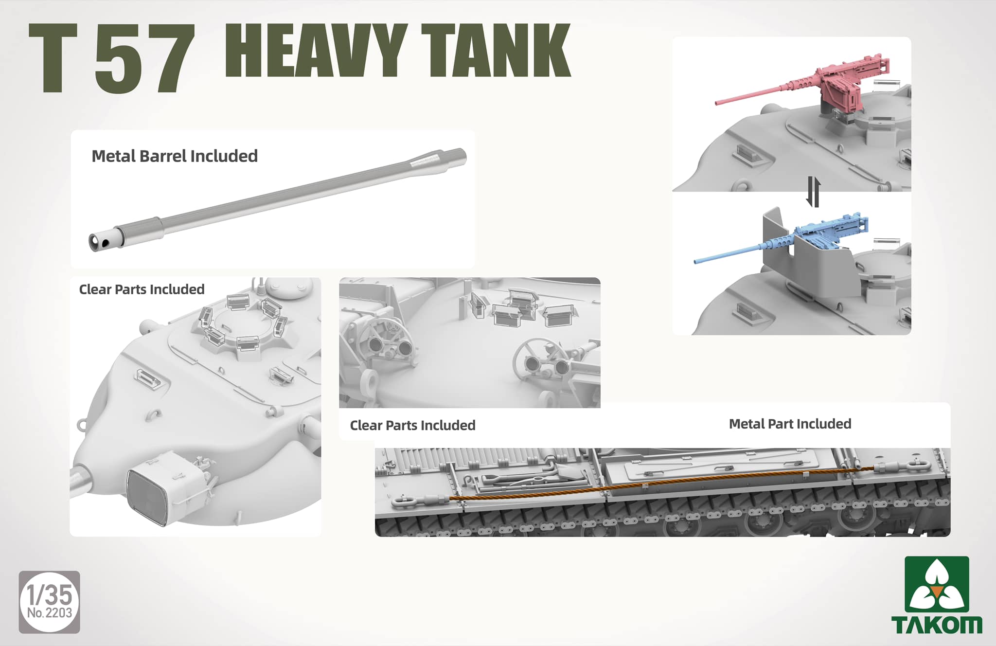 Takom T 57 Heavy Tank Parts