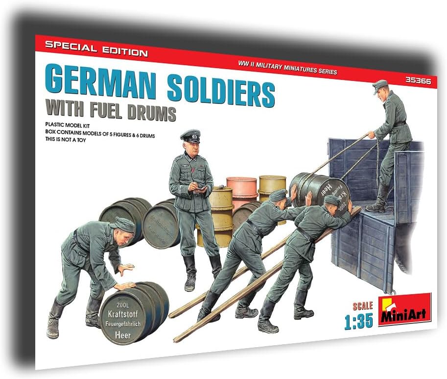 Miniart 35366 - 1/35 – German Soldiers with Fuel Drums Special Figures Kit