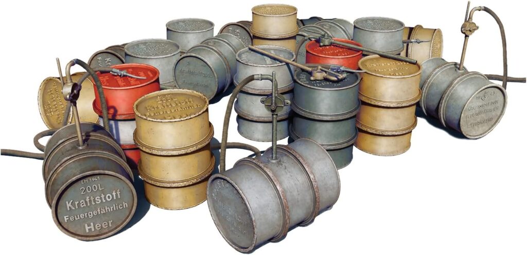 WWII German 200L fuel drums