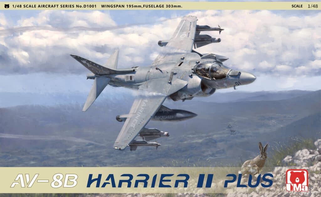 UMa Hobby Announces 1-48 AV-8B HARRIER II PLUS Box Art