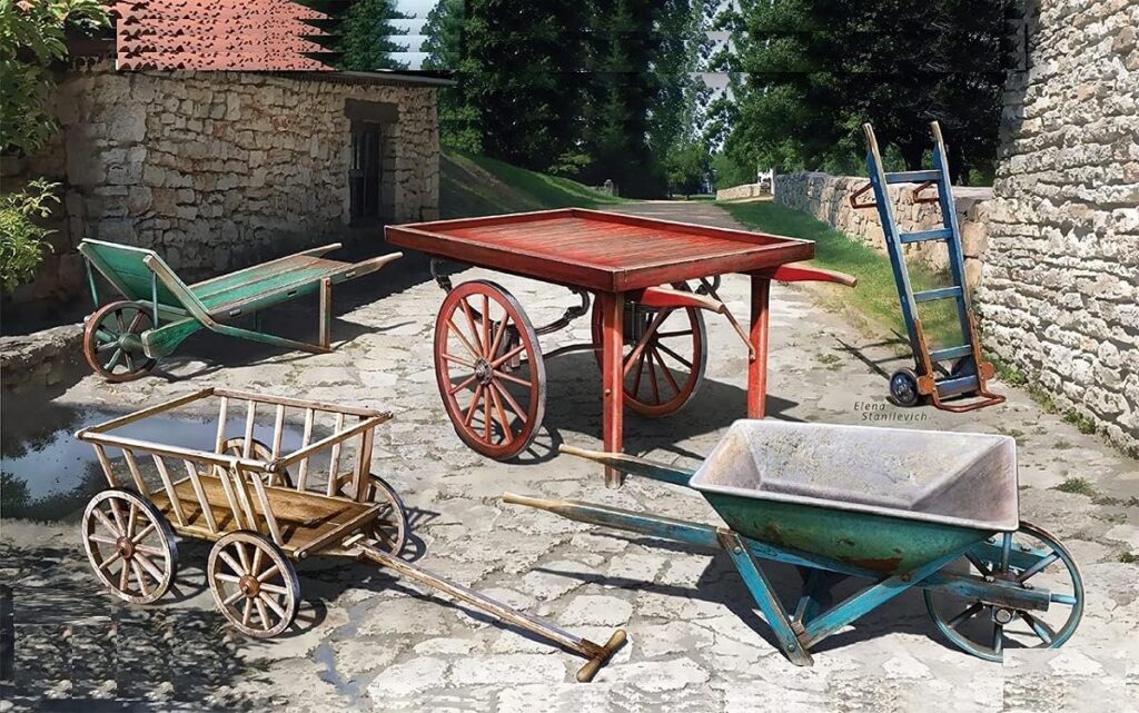 Kit Model 35621-1/35 Collection of Small Carts Plastic Scale