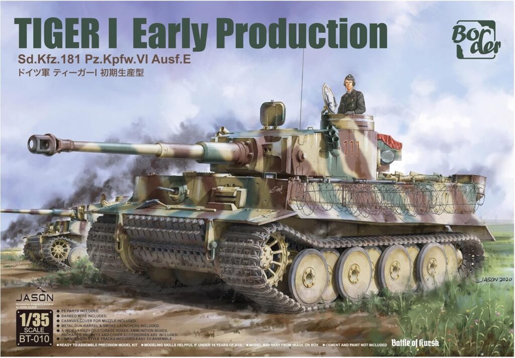 BORDER MODEL 1/45 Tiger I Early production Sd.Kfz.181 Ausf.E Pz.Kpfw.VI Kit – Armored Fighting vehicle – Military – Unisex – 8+