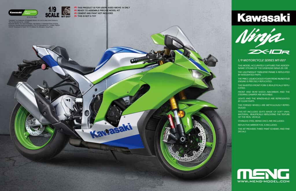 MENG Announces a New 1/9 Kawasaki Ninja ZX-10R Model Kit